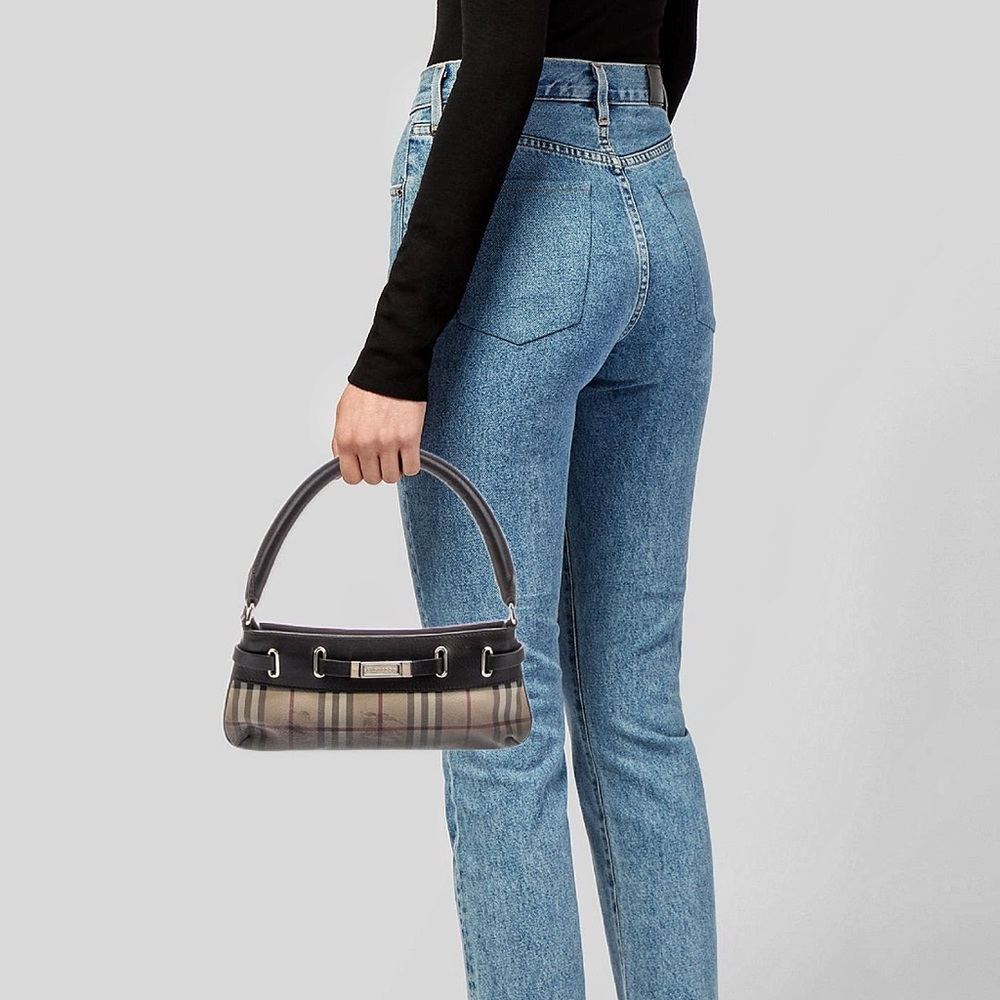 Authentic BURBERRY Haymarket Ombre Check Shoulder Bag EUC